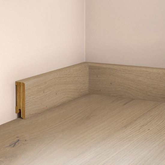 Sockelleiste Massiv Eiche - Vulkan Roheffekt