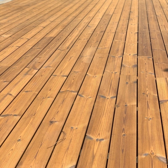 Terrassendiele Thermo-Kiefer 3000 x 118 x 26 mm