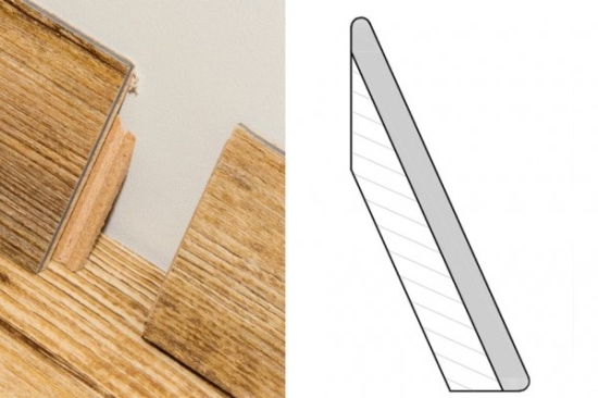 Sockelleiste LICO - HDF Massiv Roheiche